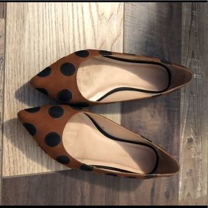 Loeffler Randall polka dot pointy flats. Size 39